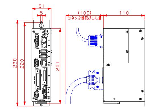 ACサーボプレスコントローラ_ BS-M3A_寸法図