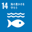 SDGsアイコン：14.海の豊かさを守ろう